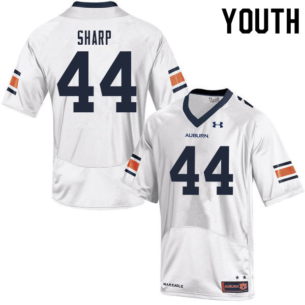 Youth Auburn Tigers #44 Jay Sharp White 2021 College Stitched Football Jersey